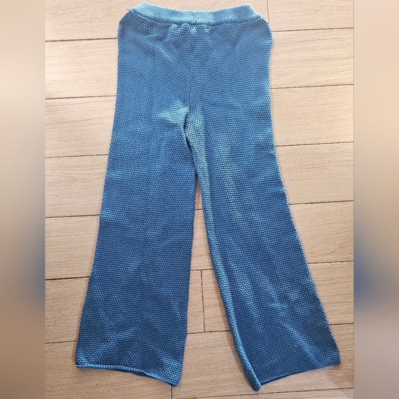 Free People Beach Blue Knit Lounge Pants - Picture 2 of 3